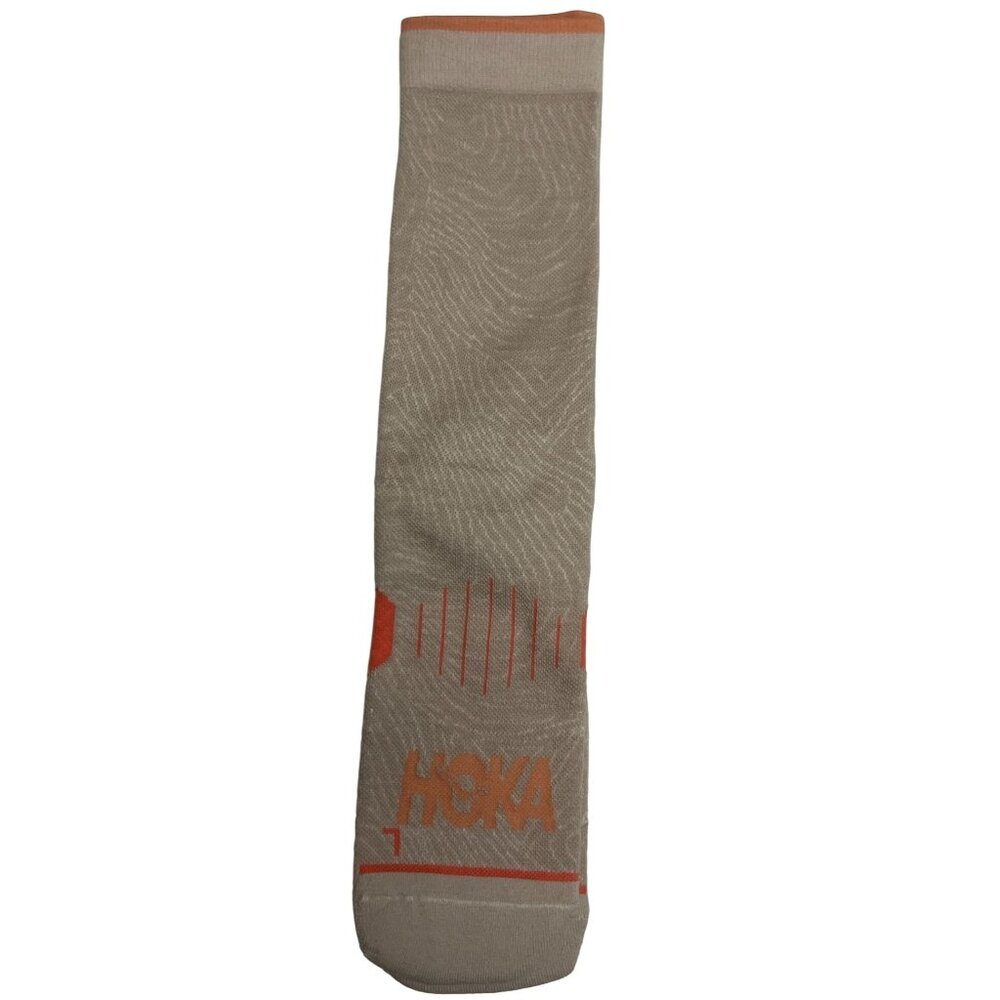 Hoka Athletic Socks Brown Crew Length Moisture Wicking 1 Pair Medium NEW